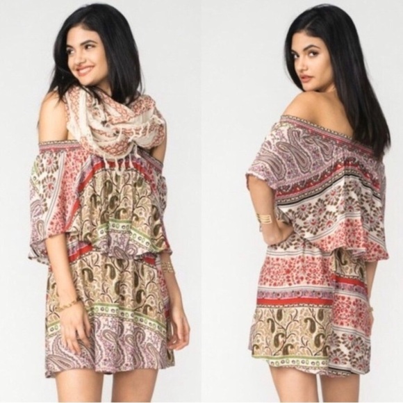 Show Me Your Mumu paisley casita sundress. Off the shoulder. Size S - Picture 1 of 7